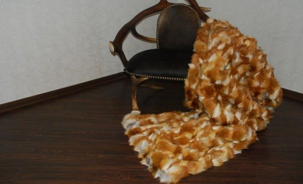 плед из натурального меха